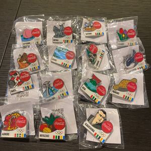 ピンバッジ コカ・コーラ オリンピック 都道府県ピンバッジ 15個セット ピンバッチ ガチャ