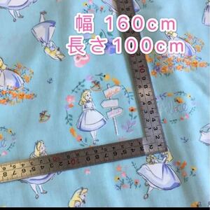 2010#不思議の国のアリス布生地オックス コットン100%綿ハギレハンドメイド