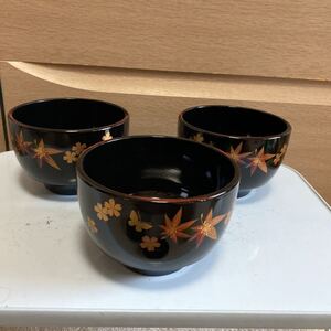 漆器 お椀 丼もの 3点