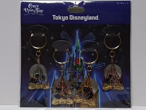 16▲140)ディズニー▲ディズニーランドＴＤＬ▲ワンス・アポン・ア・タイム　キーチェーン４個セット〈￥2,200〉