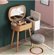 小さな家のためのモダンな北欧スタイルのテーブル,寝室のためのシンプルな木製の収納,化粧テーブル_画像1