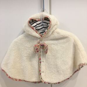 ブランシェス ポンチョ花柄 ボーダー 新生児 2歳 3歳 女の子 ポンチョコート