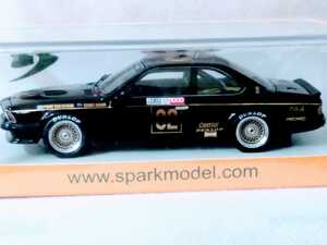 希少、未使用!!　スパークモデル　限定１０００台BMW　６３５Csi レーシング Gr. 　１９８４ ブラック系　1/43　