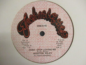 Winston Riley ： Don't Stop Loving Me 12'' c/w Super Beagle - Everything I Do // Dancehall Lovers Rock レゲエ / 落札5点で送料無料