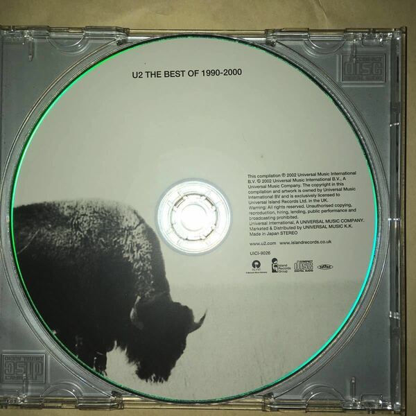 【訳あり】U2 THE BEST OF1990-2000 日本語盤　ジャケットなし、ケース汎用品 、歌詞カード有り