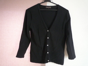 ! стоимость доставки 198 иен Reflect Reflect кардиган чёрный черный size:11 б/у б/у одежда!
