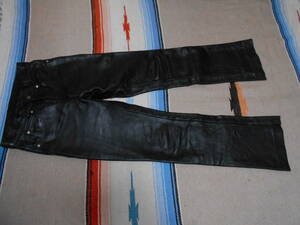 SCHOTT NEWYORK PERFECTO GENUINE LEATHER PANTS 本革レザーパンツ革パン バイカー517TYPEビンテージHOTROD BIKER CHOPPER TRIUMPH VINTAGE