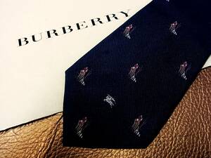 NR1532! хорошая вещь! Burberry [ вышивка Logo входить * лошадь * собака ] галстук *