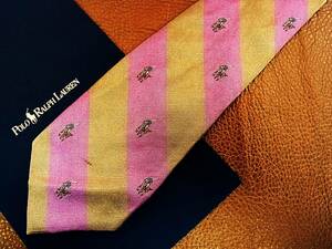 NR1083! superior article! Ralph Lauren [ embroidery * horse ] necktie *