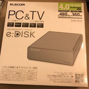 エレコム 4TB USB3.0 外付けハードディスクELD-XED040UBK ELECOM 外付けHDD