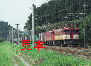 鉄道写真、645ネガデータ、136771700002、ED75-1015＋ED75＋貨物、JR東北本線、白河～久田野、2003.09.11、（4250×3112）