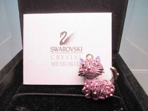 * Swarovski Swarovski crystal розовый цвет. кошка. очарование 7g. есть стандартный товар 