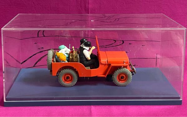 【タンタンTintinの車 LA JEEP ROUGE 赤いジープ1/24】