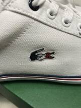 Lacoste ラコステ シューズ スニーカー 白 ネイビー ライン 未使用品 CAM0148 21G 41A 26センチ USA8.5 UK7.5_画像8