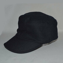 新品 ウール混 Wool ワークキャップ レディース 帽子 CAP NAVY_画像2