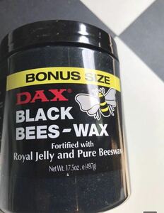 入手困難　DAX BLACK BEES-WAX　ボーナスサイズ497g/17,5oz ポマード ビーズワックス　ロカビリー　白髪