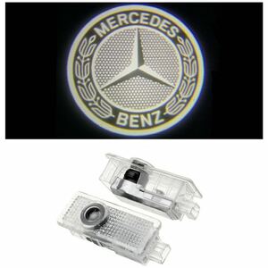 Mercedes Benz ロゴ カーテシランプ LED 純正交換タイプ C117 W218 C205 C207 プロジェクタードア ライト メルセデス ベンツ C E CLA AMG