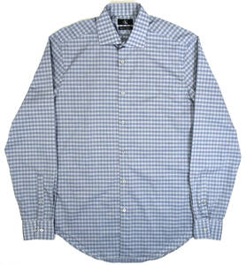 US model Calvin Klein Calvin Klein long sleeve shirt M( largish ) check pattern light blue 