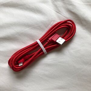 iPhone 充電ケーブル L字型 2m レッド 充電器 Lightningケーブル ライトニングケーブル アイフォン アイホン