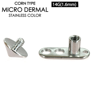  micro da- maru 14G(1.6mm) corn surgical stainless steel * titanium embedded sa- face men's lady's body piercing 14 gauge I