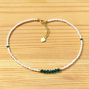  fresh water pearl fresh water pearl pearl beads emerald manner beads anklet 