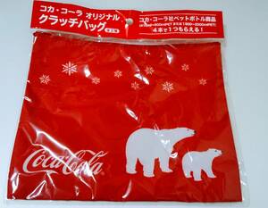 コカ・コーラ クラッチバック ポーチ 貴重品入れ クラッチバッグ ポシェット 赤 シロクマ