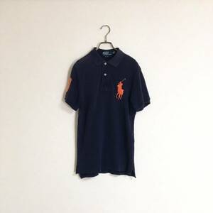 Polo Ralph Lauren ポロ ラルフローレン Mサイズ ポロシャツ 半袖 ビッグポニー コットン ネイビー系