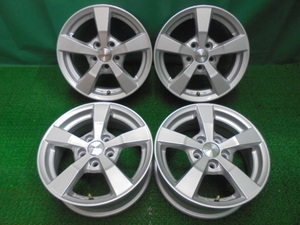 b57◆AGA アルミホイール◆フォルクスワーゲン Volkswagen VW ポロなど 14×5.5J +35 5H PCD100 中古アルミ4本セット