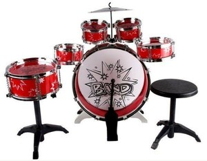 [ drama -... band ...] for children Mini drum set ( red )