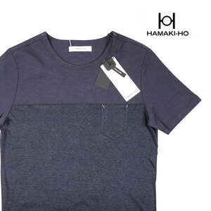 HAMAKI-HO（ハマキホ） Uネック半袖Tシャツ ME2697H ネイビー XL 20903 【S20906】