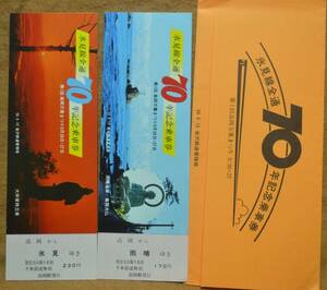 「氷見線 全通70周年」記念乗車券 (2枚組)*日付:なし　1981,金沢鉄道管理局