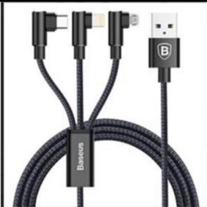 ライトニングケーブル L字 Baseus 3in1 ケーブル L字型 USB Type-C/ライトニング