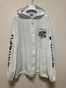 80's90's ヴィンテージ コットンジャケット La Iguana BEACH-WEAR ビーチジャケット メキシコスーベニア CANCUN フードジャケット L