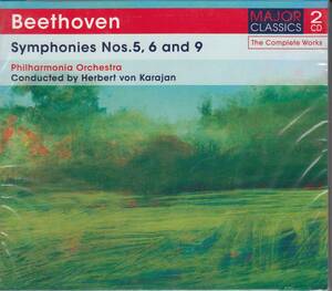 [2CD/Major Classics]ベートーヴェン:交響曲第9番ニ短調Op.125他/E.シュヴァルツコップ(s)他&H.v.カラヤン&フィルハーモニア管弦楽団