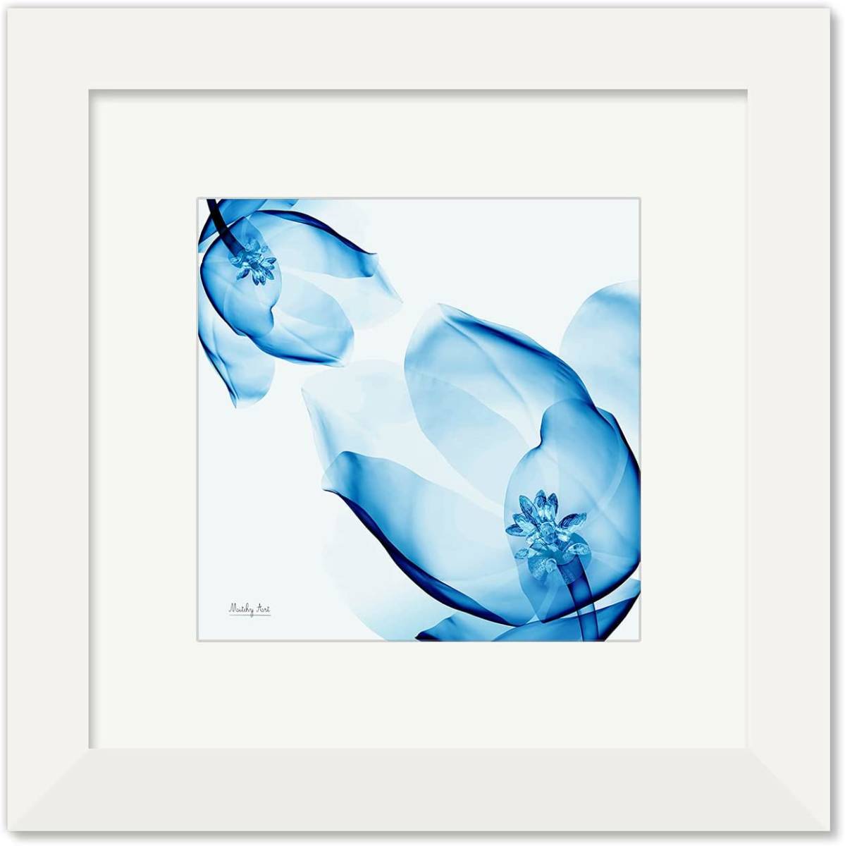 그림 블루 튤립 현대 미술 인테리어 그림 꽃 아트 패널 액자 그림 미술 새로운 36x36cm, 삽화, 그림, 다른 사람