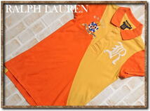 ☆RUGBY RALPH LAUREN　ラルフローレン　アップリケ付き切替ポロシャツ☆_画像1