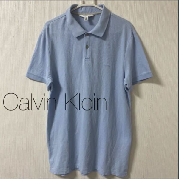 【海外正規品】カルバンクライン　ポロシャツ　メンズ　Sサイズ　calvin Klein ブルー　半袖　Ck 