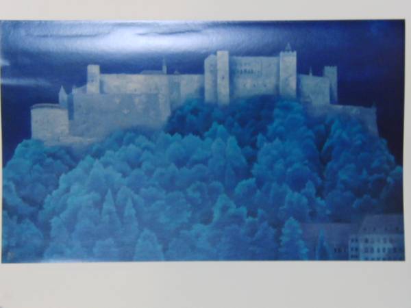 Kaii Higashiyama, Salzburg Castle, With printed signature, New with frame, free shipping, M, ami5, Painting, Oil painting, Nature, Landscape painting
