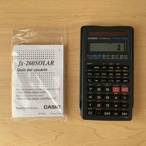新品 未使用 CASIO カシオ 関数電卓 fx-260 SOLAR ブラック