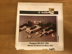 1/43 kit LE MANS MINIATURES Peugeot 905 Evolution 1C #3ru* man 24 hour race victory 1993