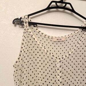 シースルードットノースリーブティアードドレス◎レイヤード 後ろさがり
