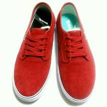 未使用/gravis/SLYMS2 SUEDE/グラビス/スリムズ2 スエード/天然皮革/ローカット/スニーカー/US9.5=27.5cm/red×white②_画像3