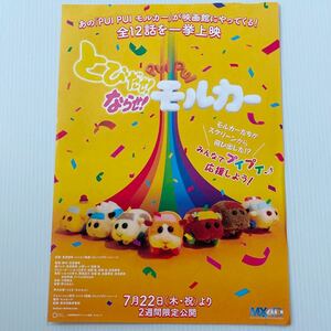 モルカー PUI PUI プイプイ 劇場版 フライヤー 18.2×25.8cm 持ち帰りの際の折れ有り 1 とびだせ molcar 限定公開 裏 塗り絵