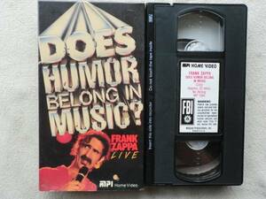  Frank * The paFRANK ZAPPA mother z*ob* in venshon* American version VHS video *DOES HUMOR BELONG IN MUSIC* front .karuto!!