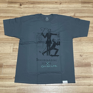  USA正規品 【XL】 ダイヤモンドサプライ Diamond Supply Co. 半袖 Tシャツ Skateboarding is Corporate タグ付き cotton100％ 濃灰 (T35)