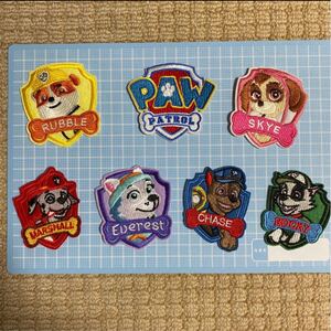 パウパトロール刺繍アイロンワッペン 7枚セット