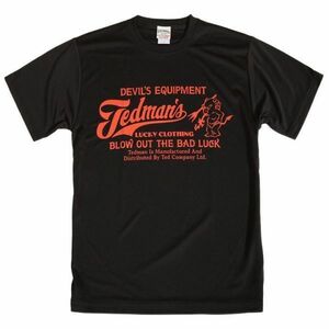 テッドマン TEDMAN ドライTシャツ TDRYT-300 ブラック【Sサイズ】吸汗速乾 半袖 エフ商会 アメカジ メンズ
