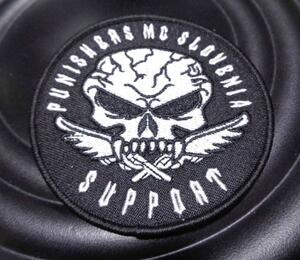 黒円パニッシャーズスロベニアPUNISHERS SLOVENIA刺繍ワッペン新品