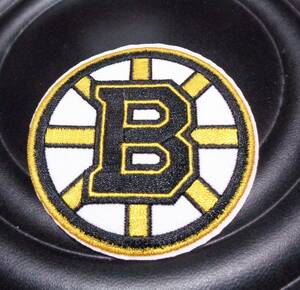  jpy type B Logo * new goods unused NHL Boston * blue in zBoston Bruins ice hockey embroidery badge ( patch )* * America spo -