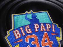 空青MLB新品Boston Red SoxレッドソックスDavid Ortizデビッド・オルティーズ Big Papi 34野球ベースボール 刺繍ワッペン ■メジャーリーグ_画像2